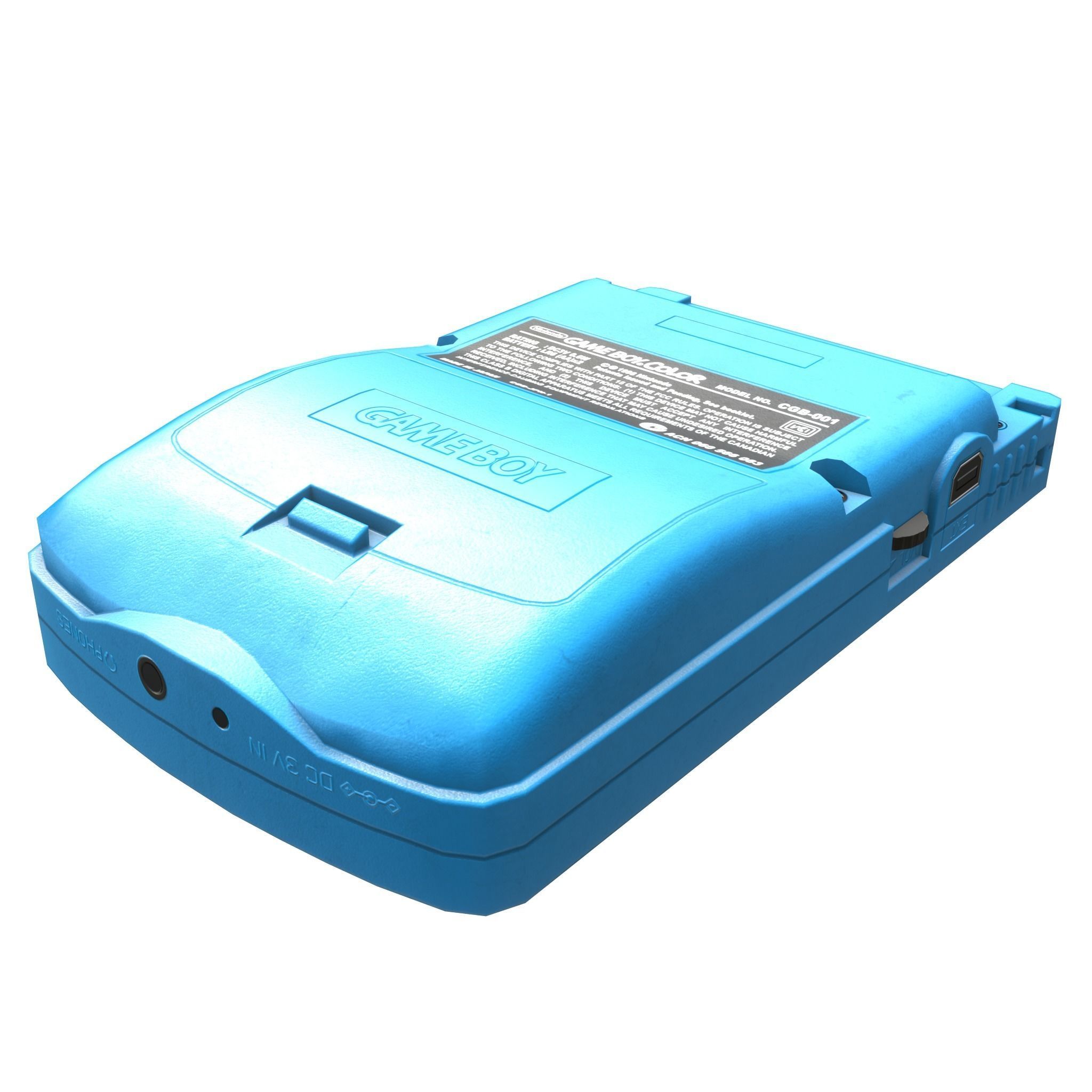 Gameboy color - 5 original colours - game - VR - AR  Low-poly 3D model_13