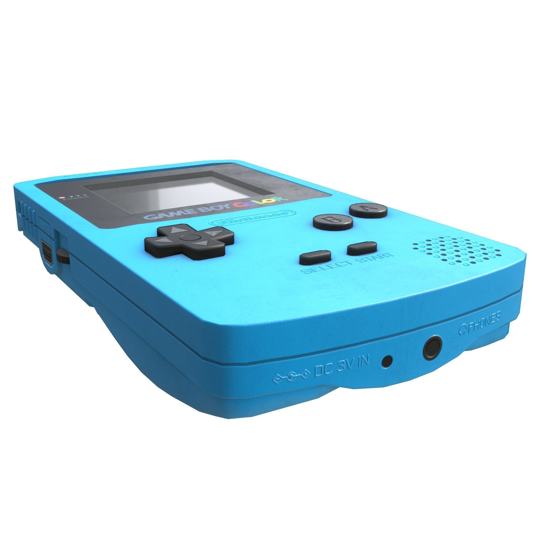 Gameboy color - 5 original colours - game - VR - AR  Low-poly 3D model_11