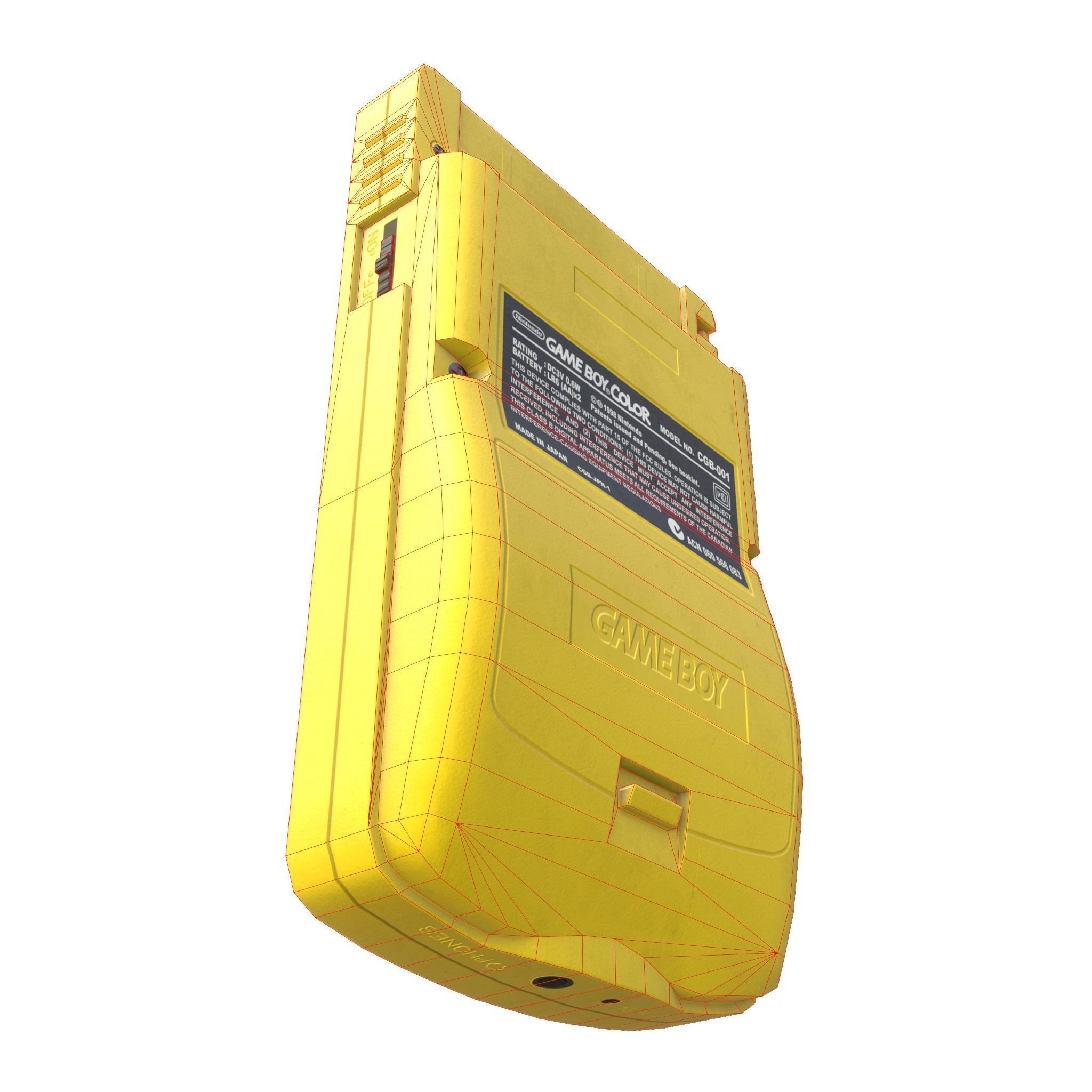 Gameboy color - 5 original colours - game - VR - AR  Low-poly 3D model_23
