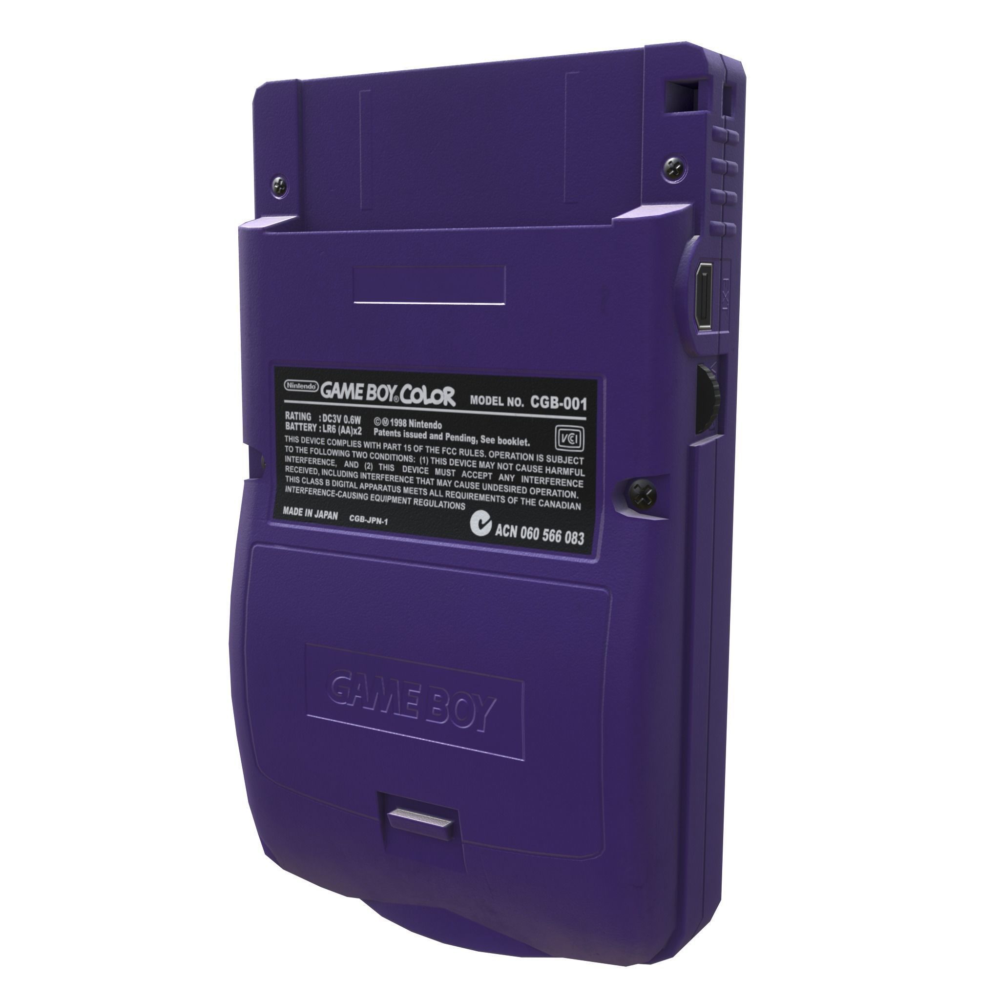 Gameboy color - 5 original colours - game - VR - AR  Low-poly 3D model_36