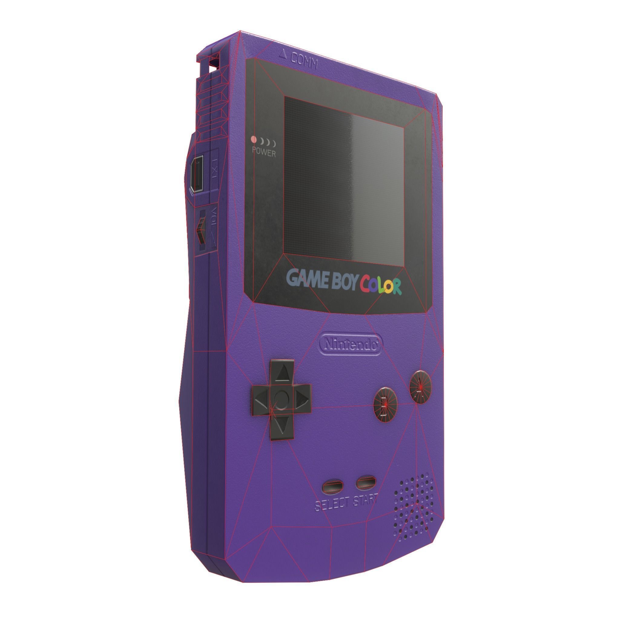 Gameboy color - 5 original colours - game - VR - AR  Low-poly 3D model_35