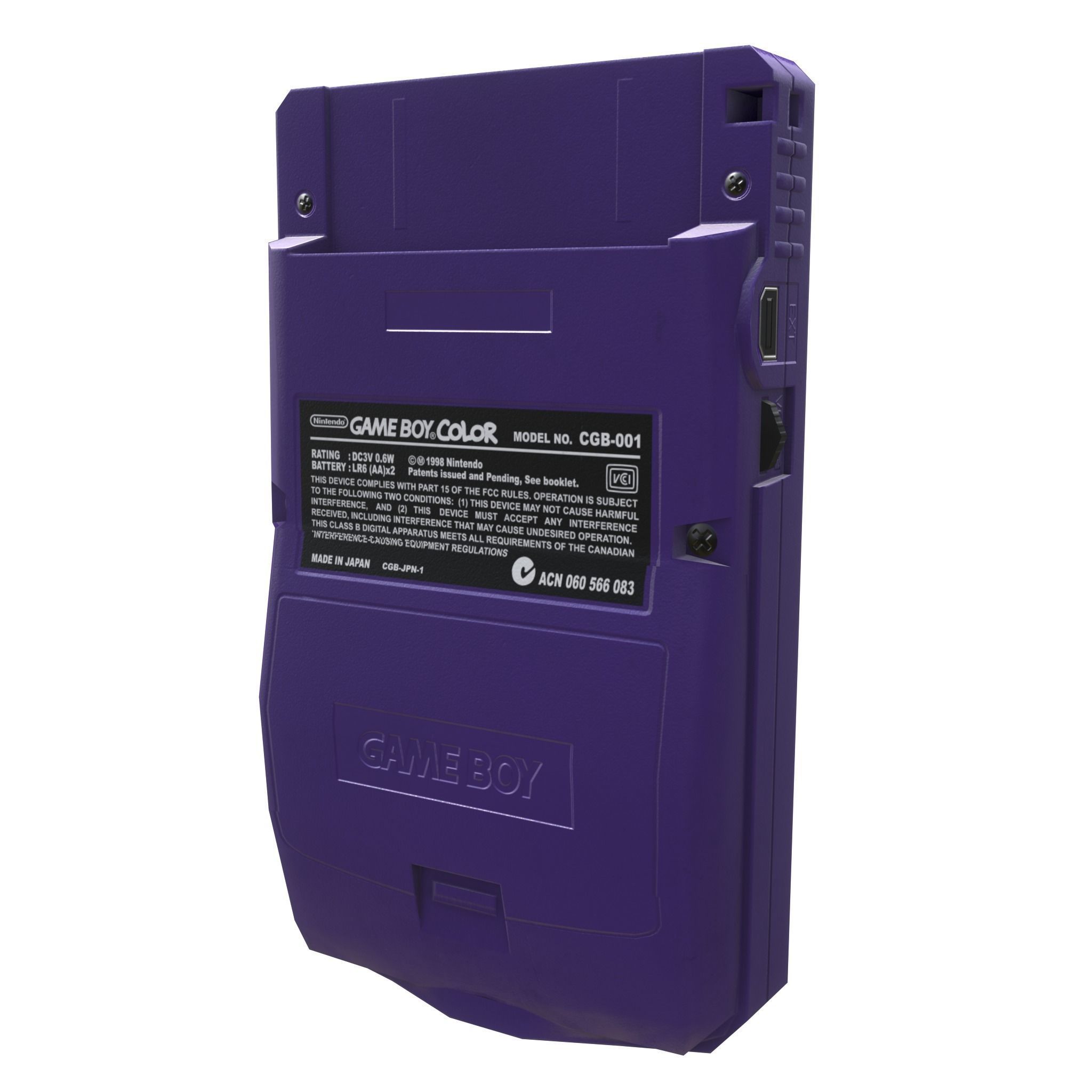 Gameboy color - 5 original colours - game - VR - AR  Low-poly 3D model_38