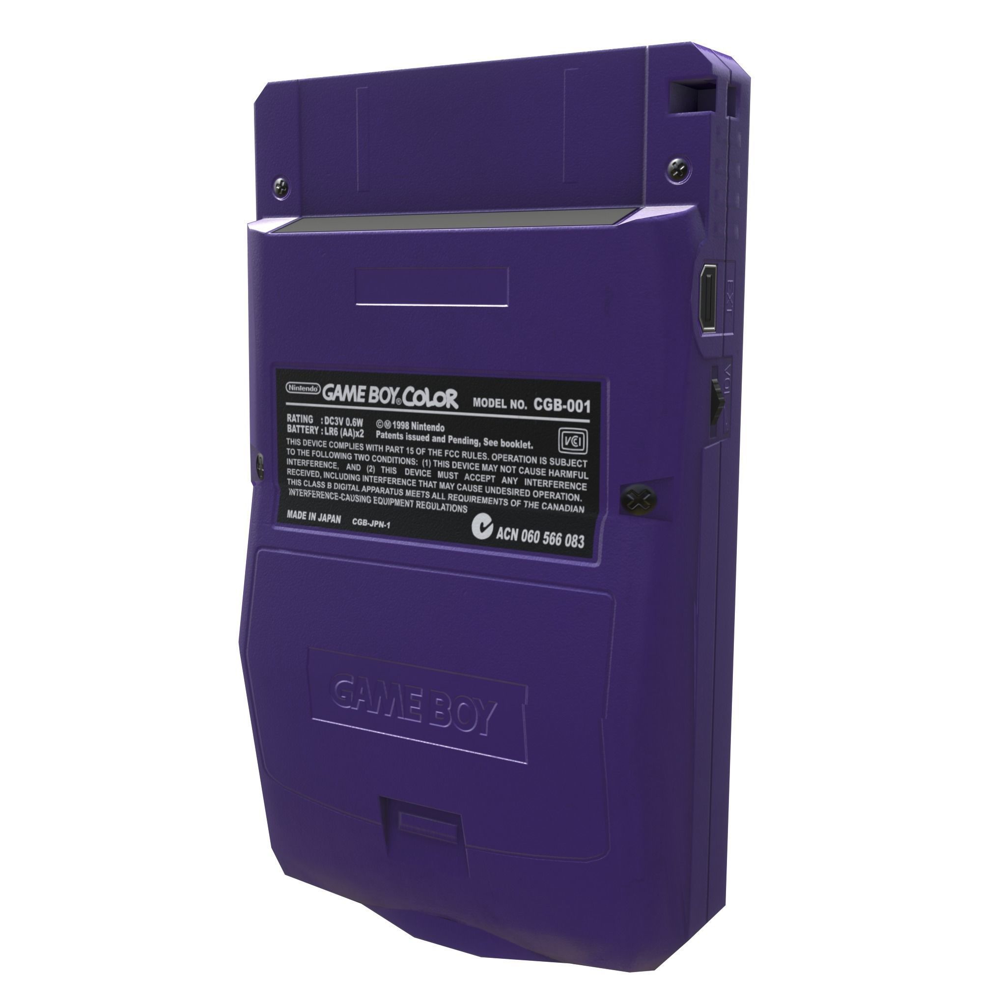 Gameboy color - 5 original colours - game - VR - AR  Low-poly 3D model_39