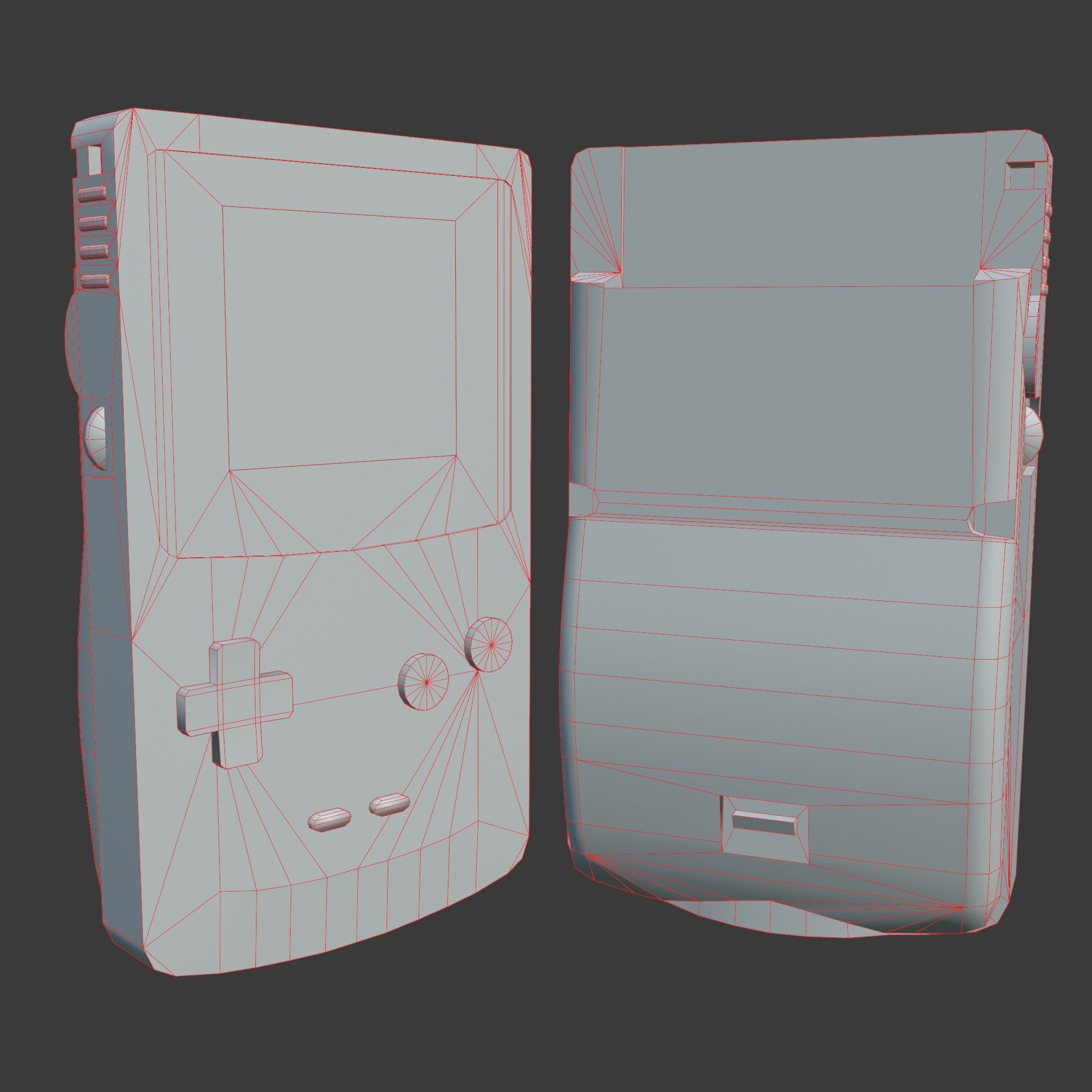 Gameboy color - 5 original colours - game - VR - AR  Low-poly 3D model_25