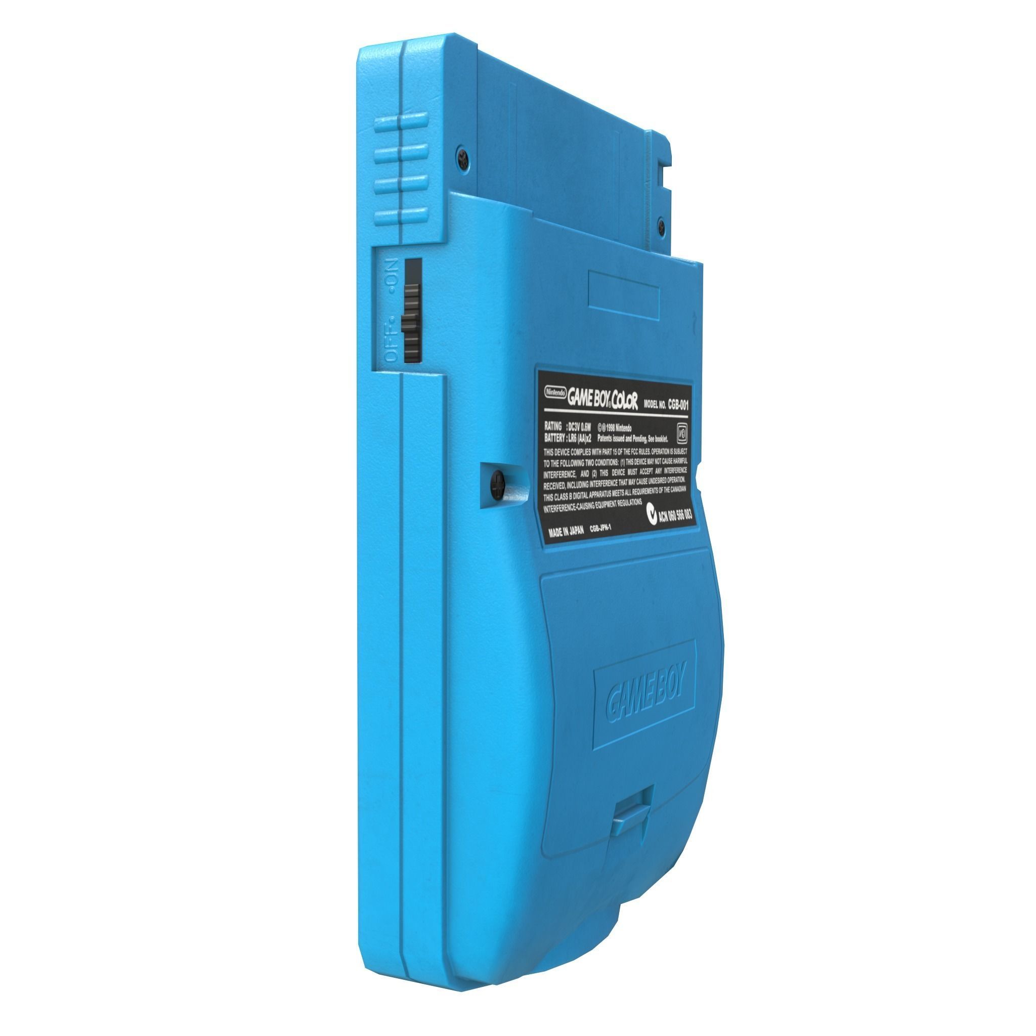 Gameboy color - 5 original colours - game - VR - AR  Low-poly 3D model_9