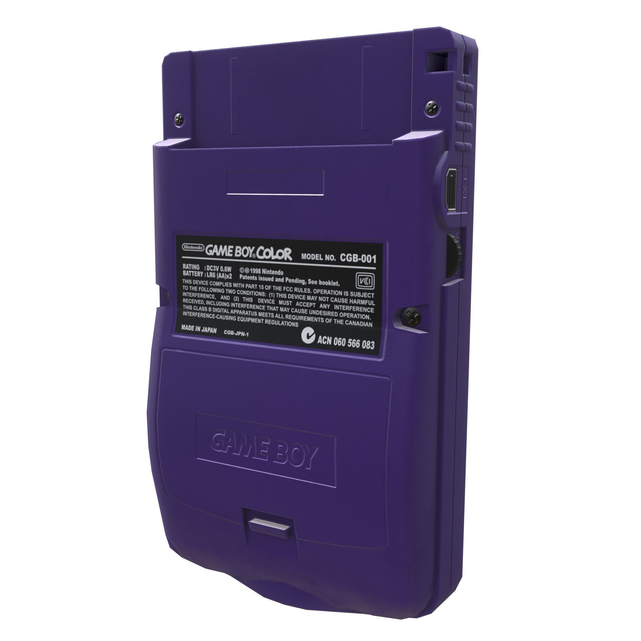 Gameboy color - 5 original colours - game - VR - AR  Low-poly 3D model_37