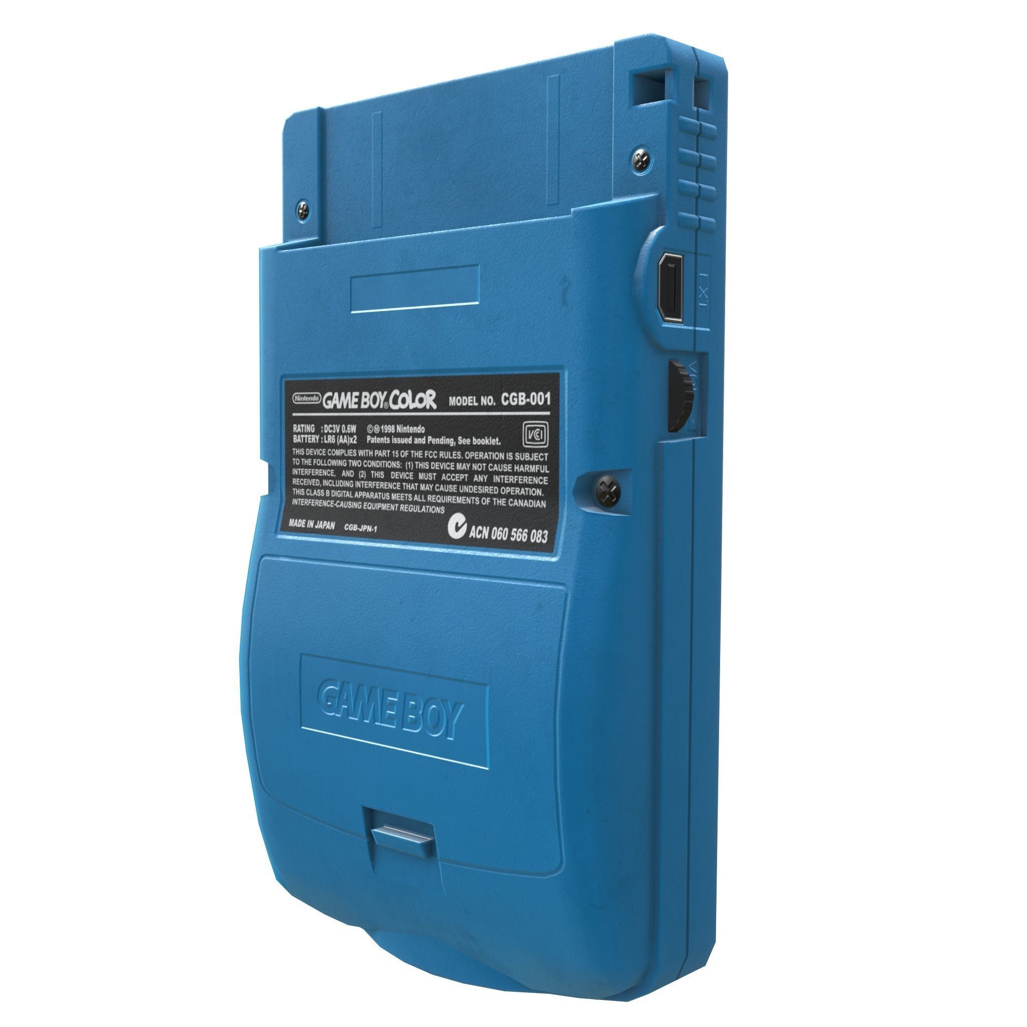 Gameboy color - 5 original colours - game - VR - AR  Low-poly 3D model_8