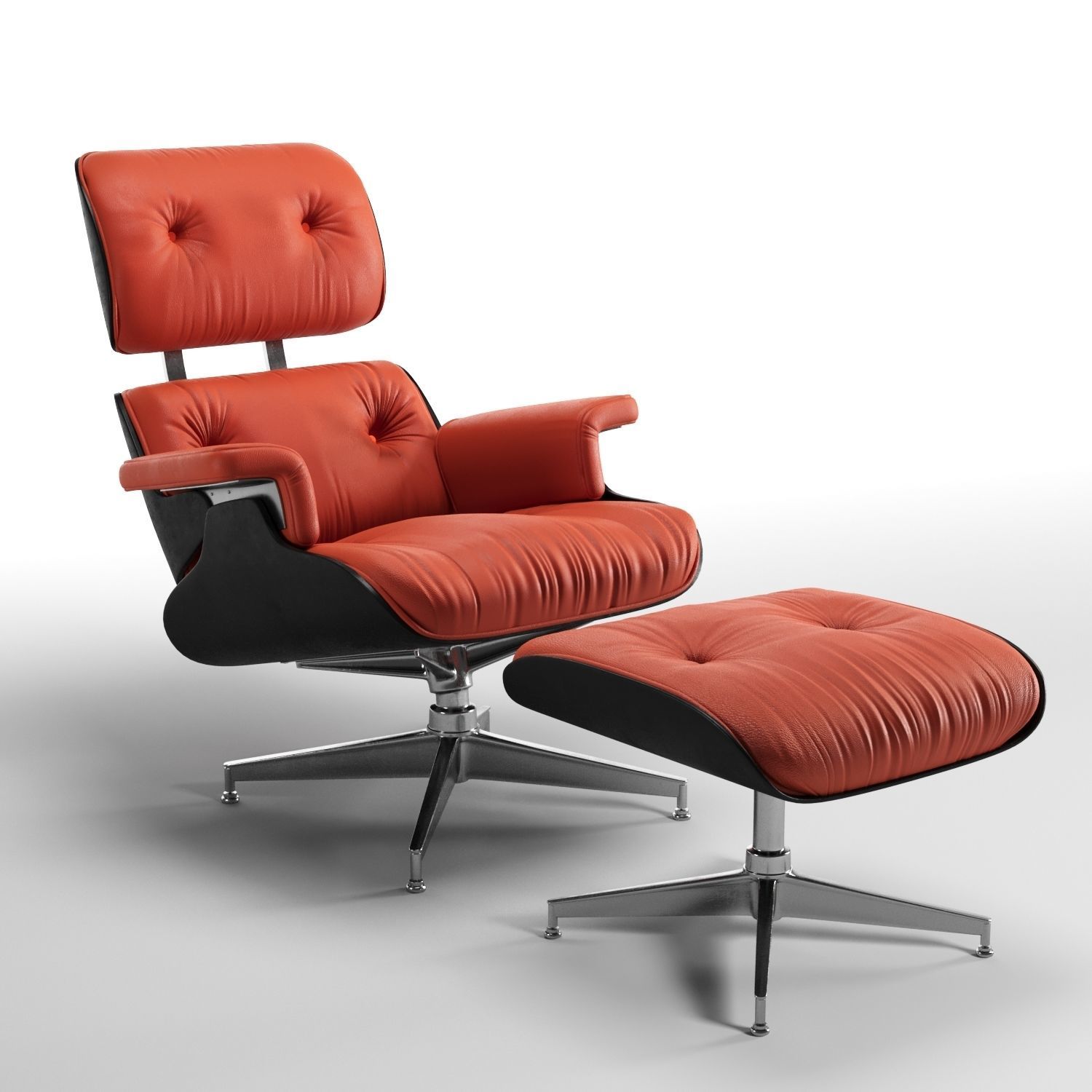 Eames lounge chair 3D model_3