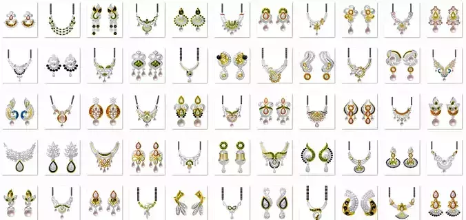 300 women pendant earrings jcd jewelcad render details