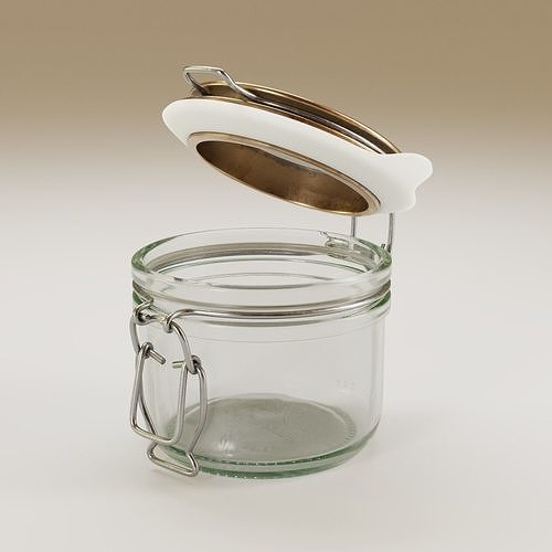 Mason jar set 3D model 6