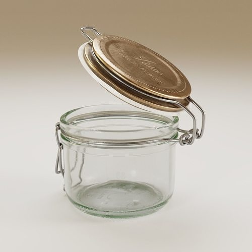 Mason jar set 3D model 5
