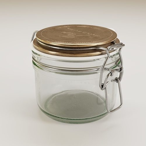 Mason jar set 3D model 3