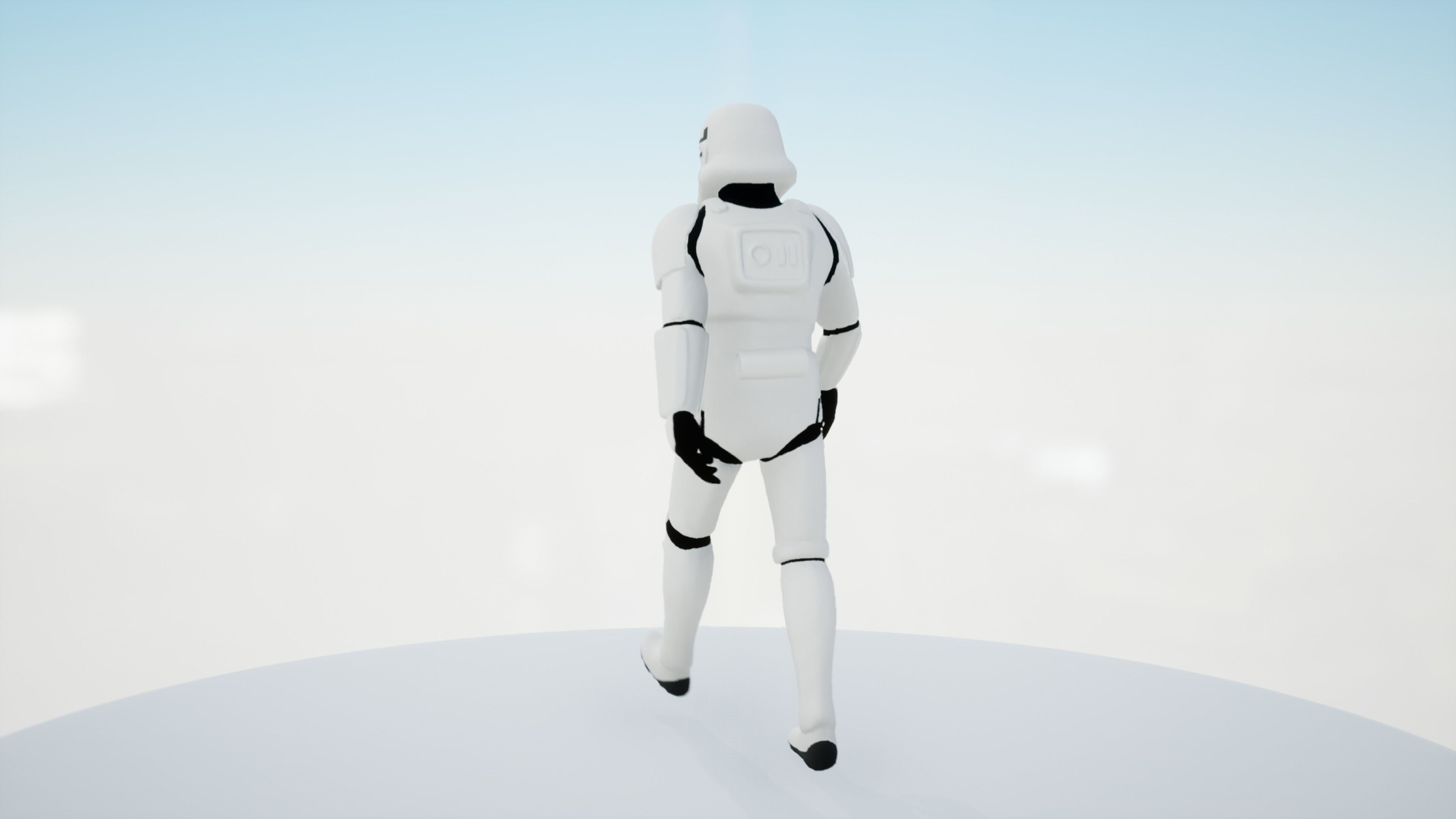 Stormtrooper rigged Low-poly 3D model_8