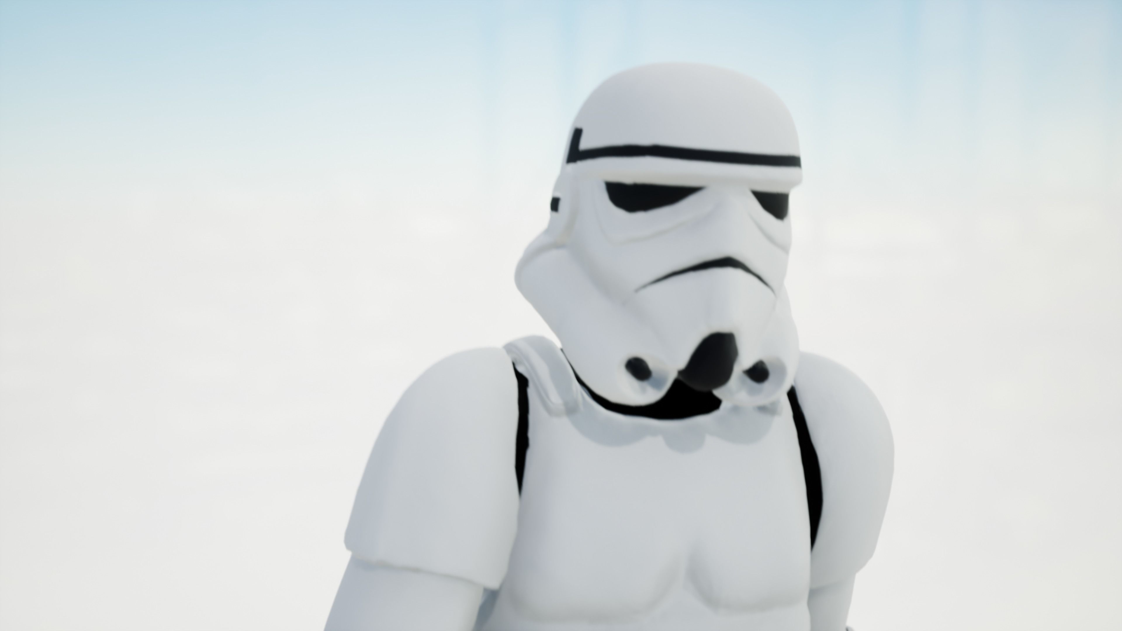 Stormtrooper rigged Low-poly 3D model_5