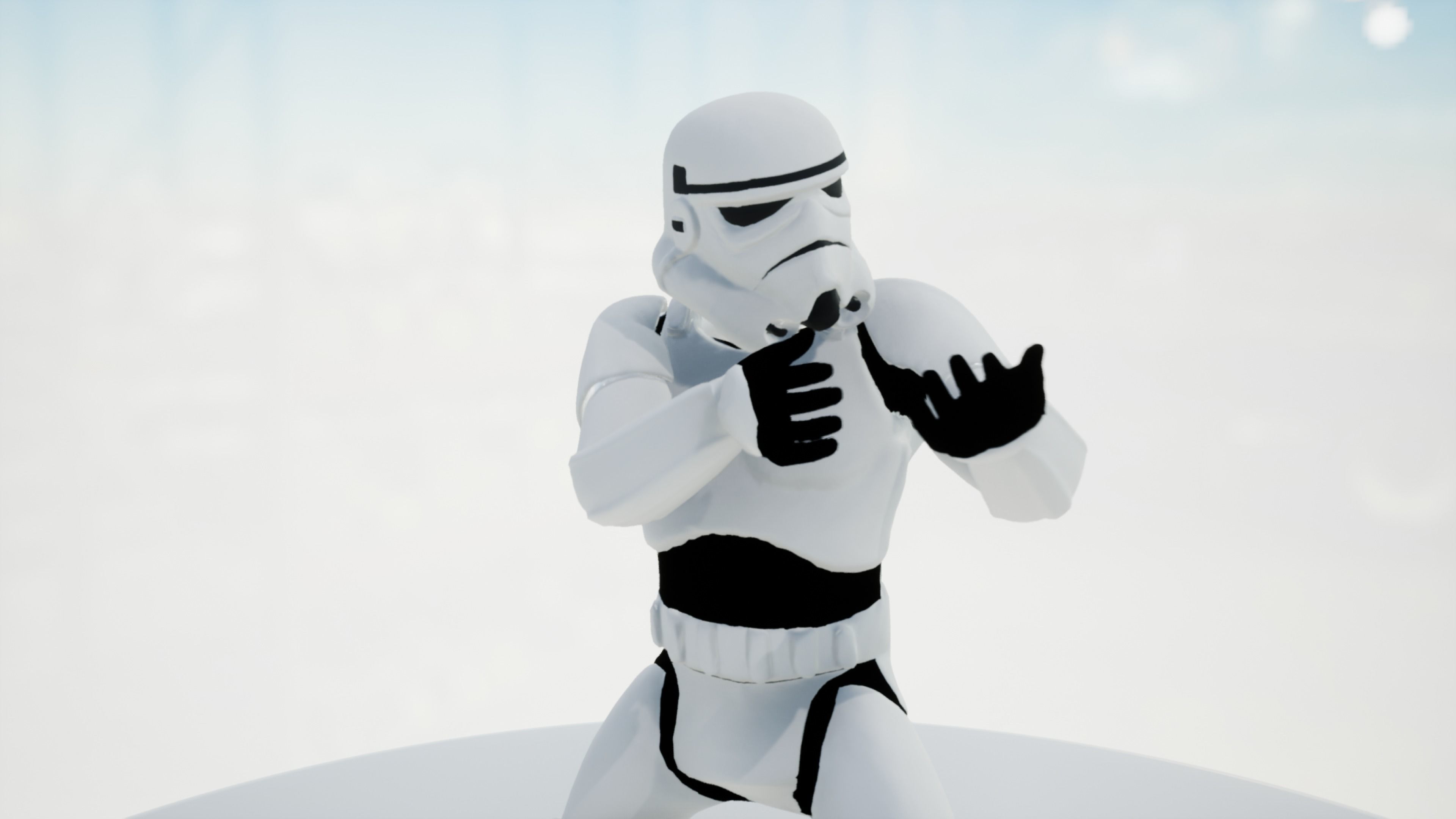 Stormtrooper rigged Low-poly 3D model_9
