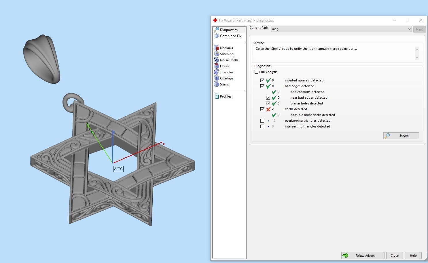 Star of David pendant 3D print model_5