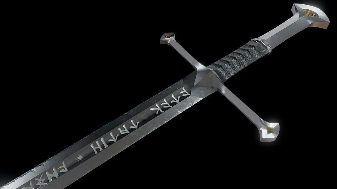 Narsil or Anduril sword LowPoly