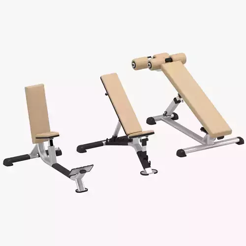 GYM Benches Set 3D model