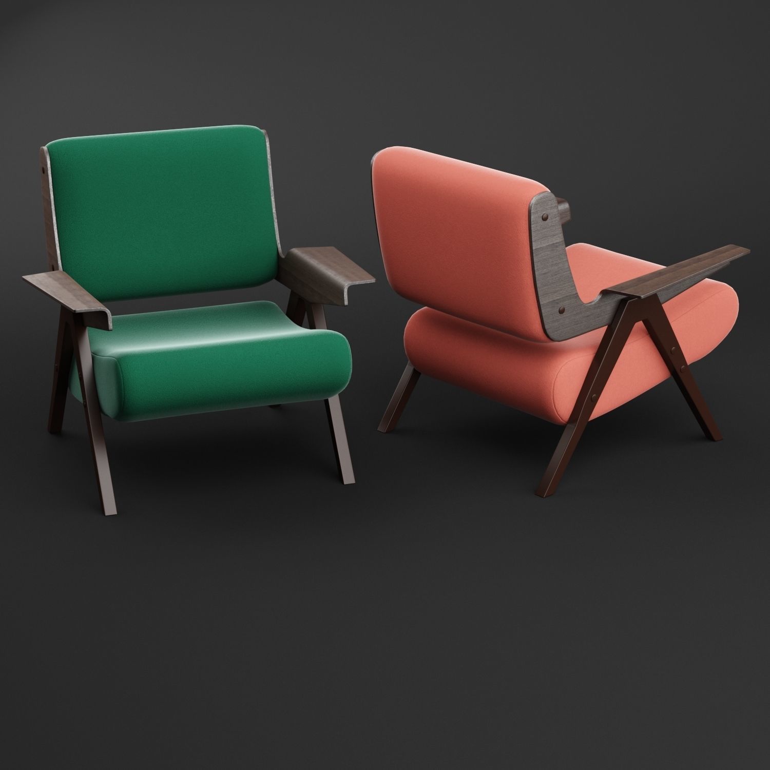 Lina Armchair Tacchini 3D model_4