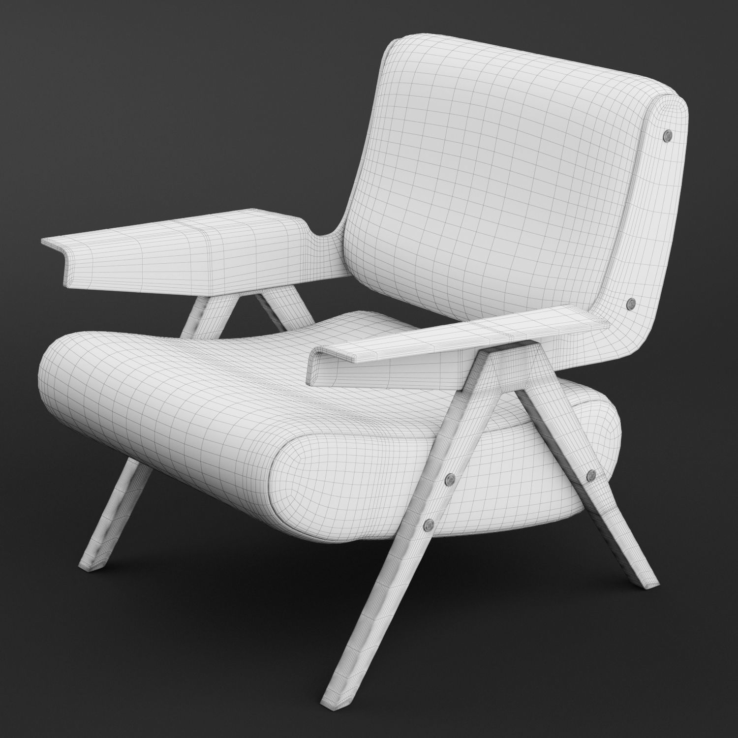Lina Armchair Tacchini 3D model_7
