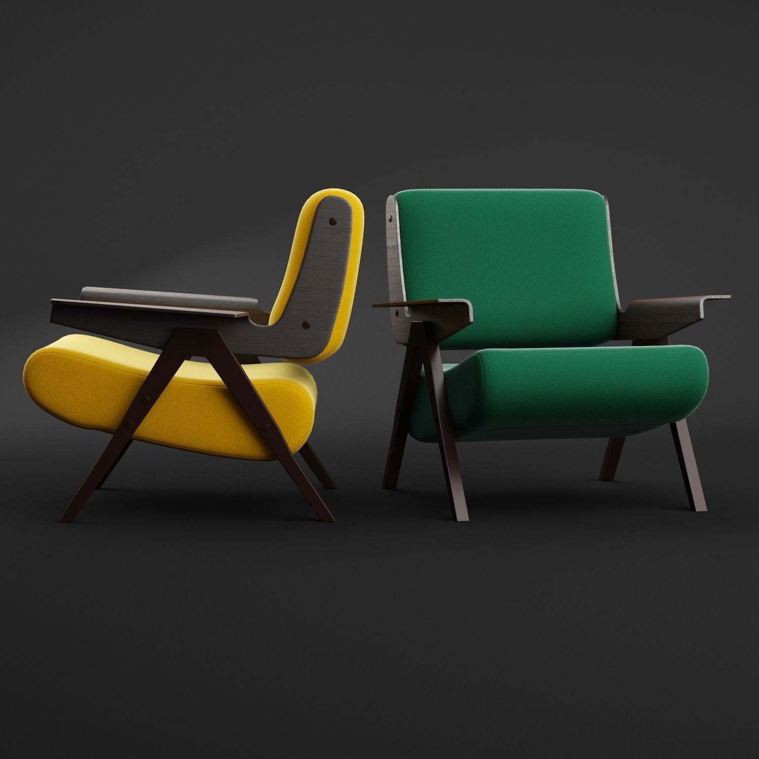 Lina Armchair Tacchini 3D model_1