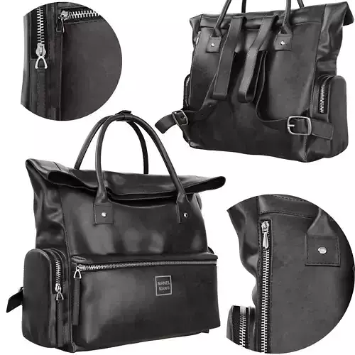 Leather bag Manel Mano