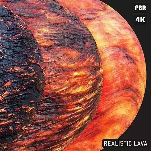 PBR Realistic Lava 