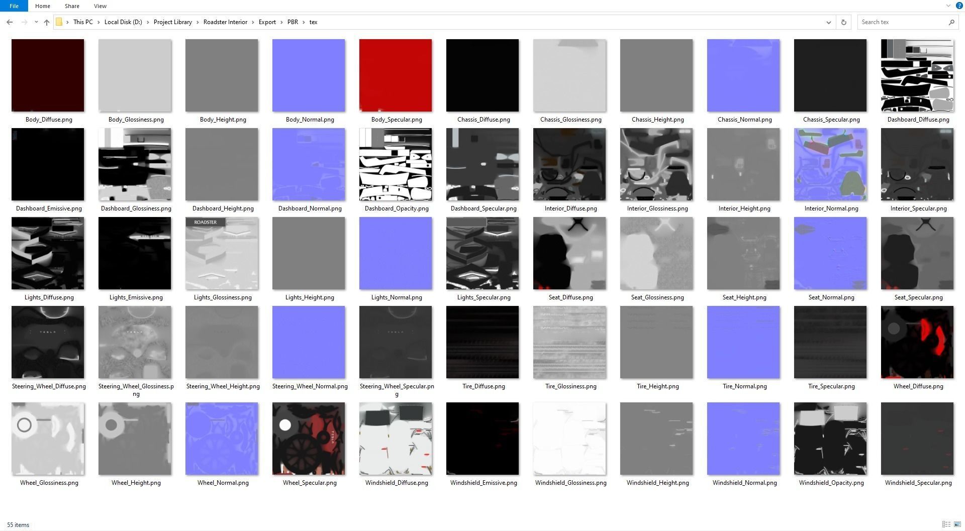 Tesla Roadster 2 Electric Supercar Low-poly 3D model_46