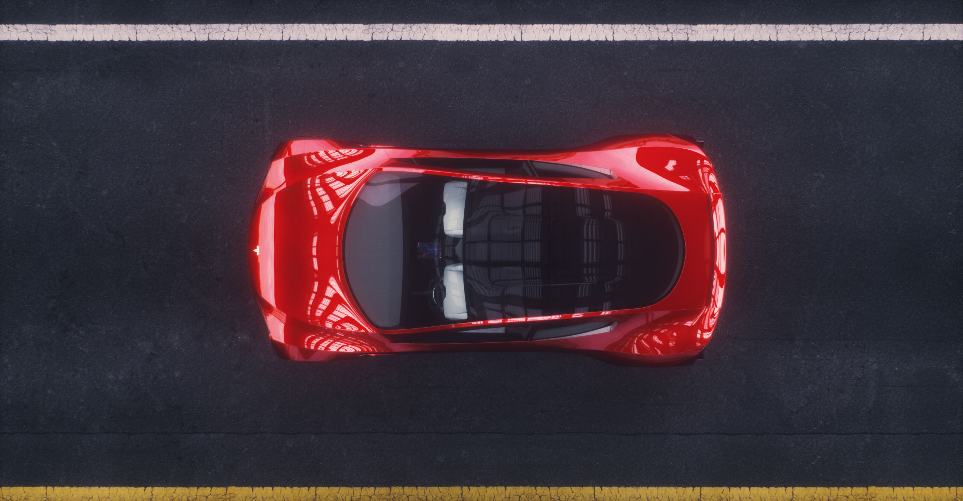 Tesla Roadster 2 Electric Supercar Low-poly 3D model_43