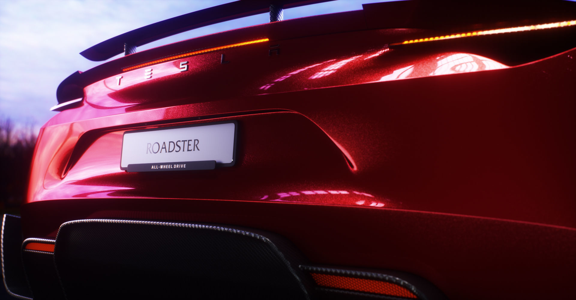 Tesla Roadster 2 Electric Supercar Low-poly 3D model_22