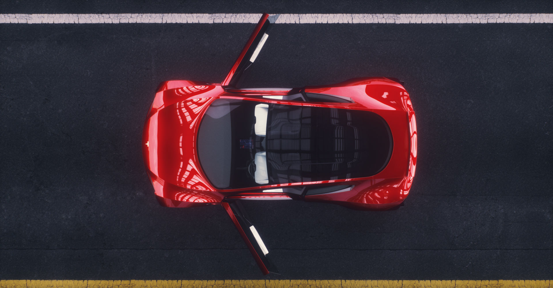 Tesla Roadster 2 Electric Supercar Low-poly 3D model_44