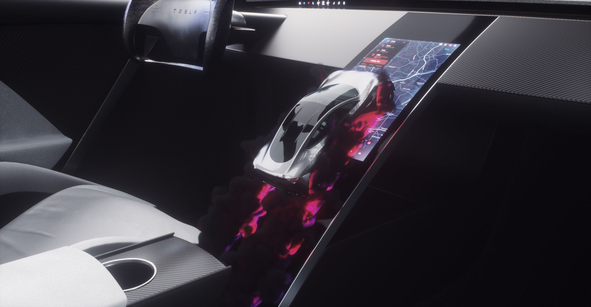 Tesla Roadster 2 Electric Supercar Low-poly 3D model_2