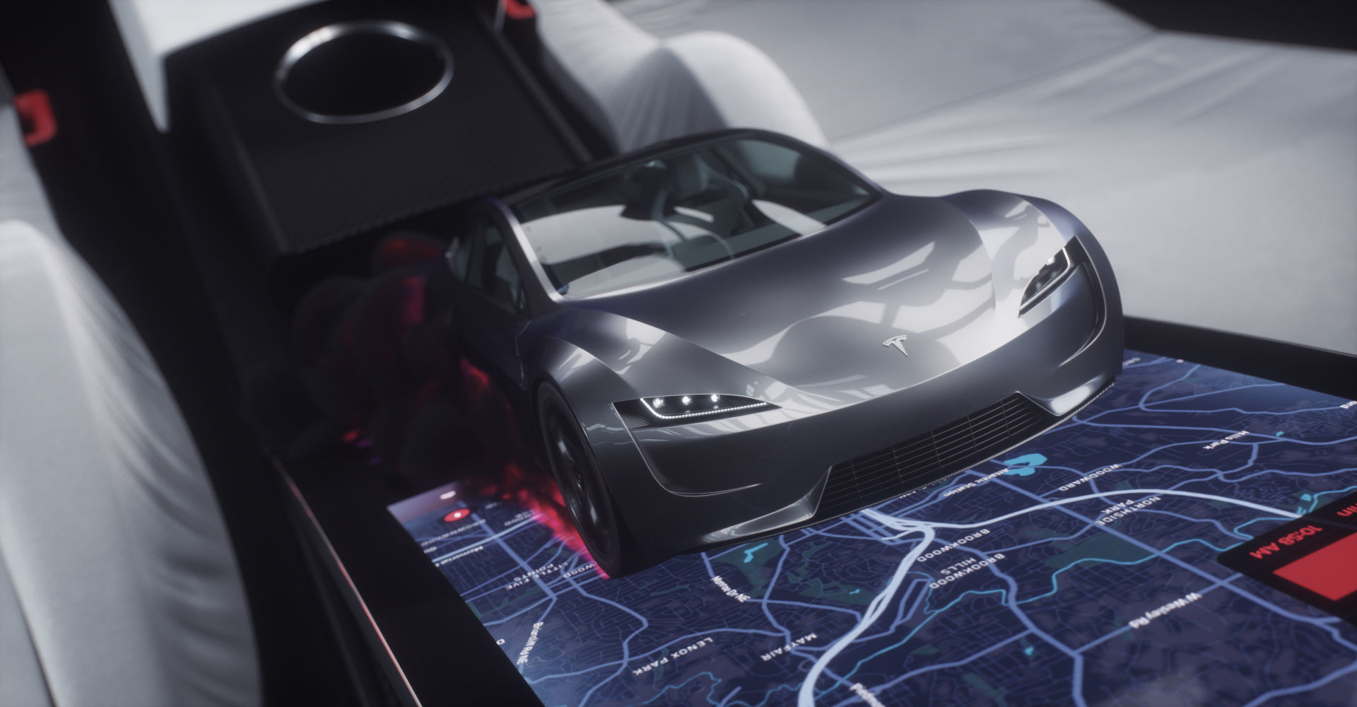 Tesla Roadster 2 Electric Supercar Low-poly 3D model_4