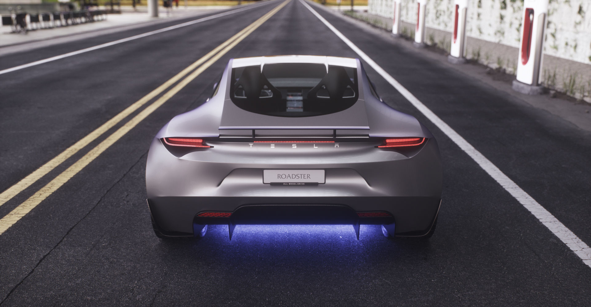 Tesla Roadster 2 Electric Supercar Low-poly 3D model_16