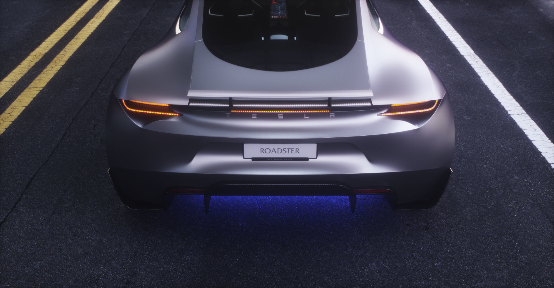 Tesla Roadster 2 Electric Supercar Low-poly 3D model_15