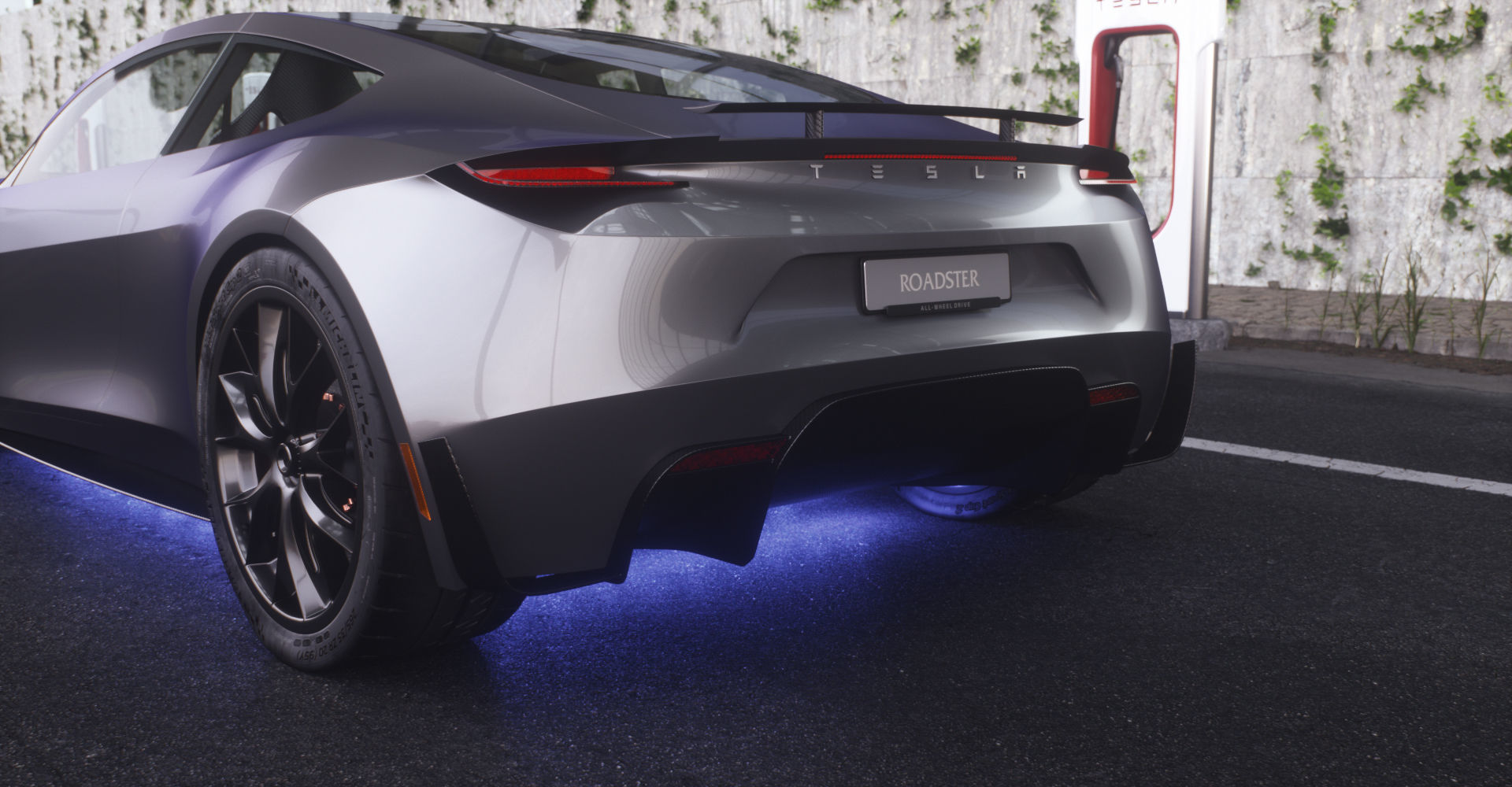 Tesla Roadster 2 Electric Supercar Low-poly 3D model_17