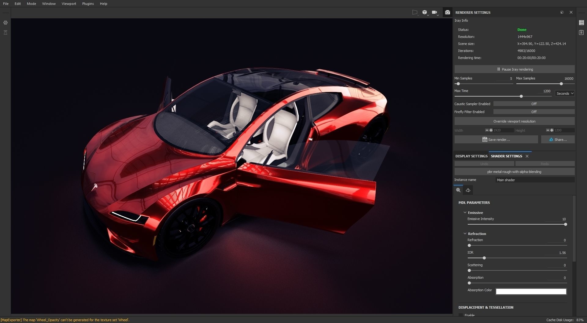 Tesla Roadster 2 Electric Supercar Low-poly 3D model_49