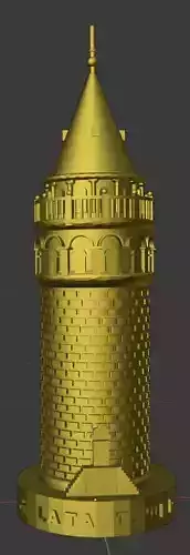 Galata Tower Istanbul 3D model for 3D print 3D print model