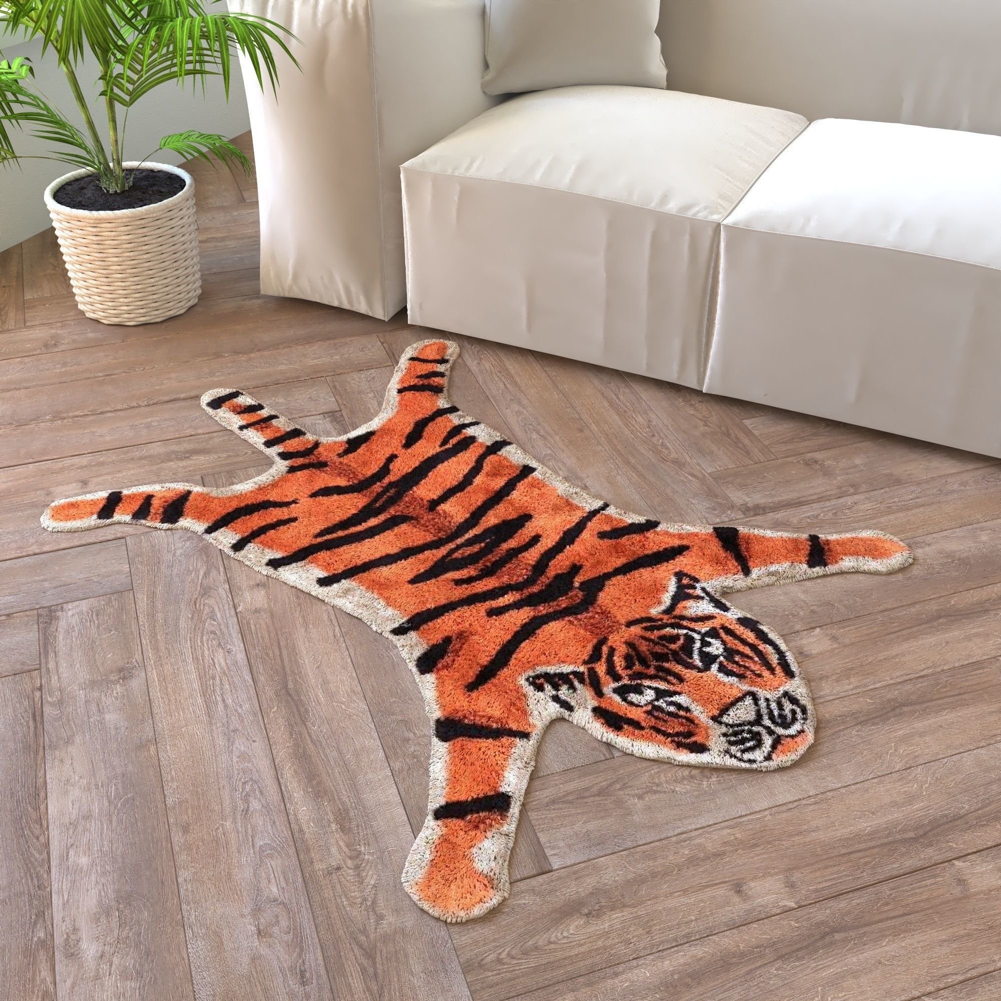 Tiger Bath Mat Urban Outfitters 3D model | CGTrader