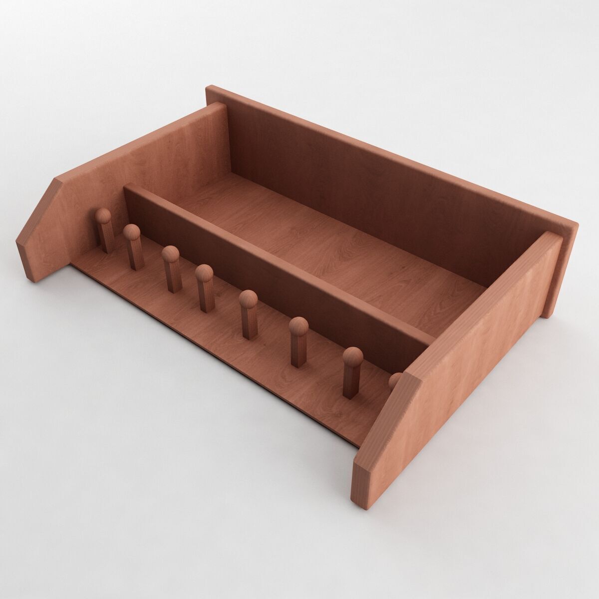 Shaker Style Shelf 3D model_1