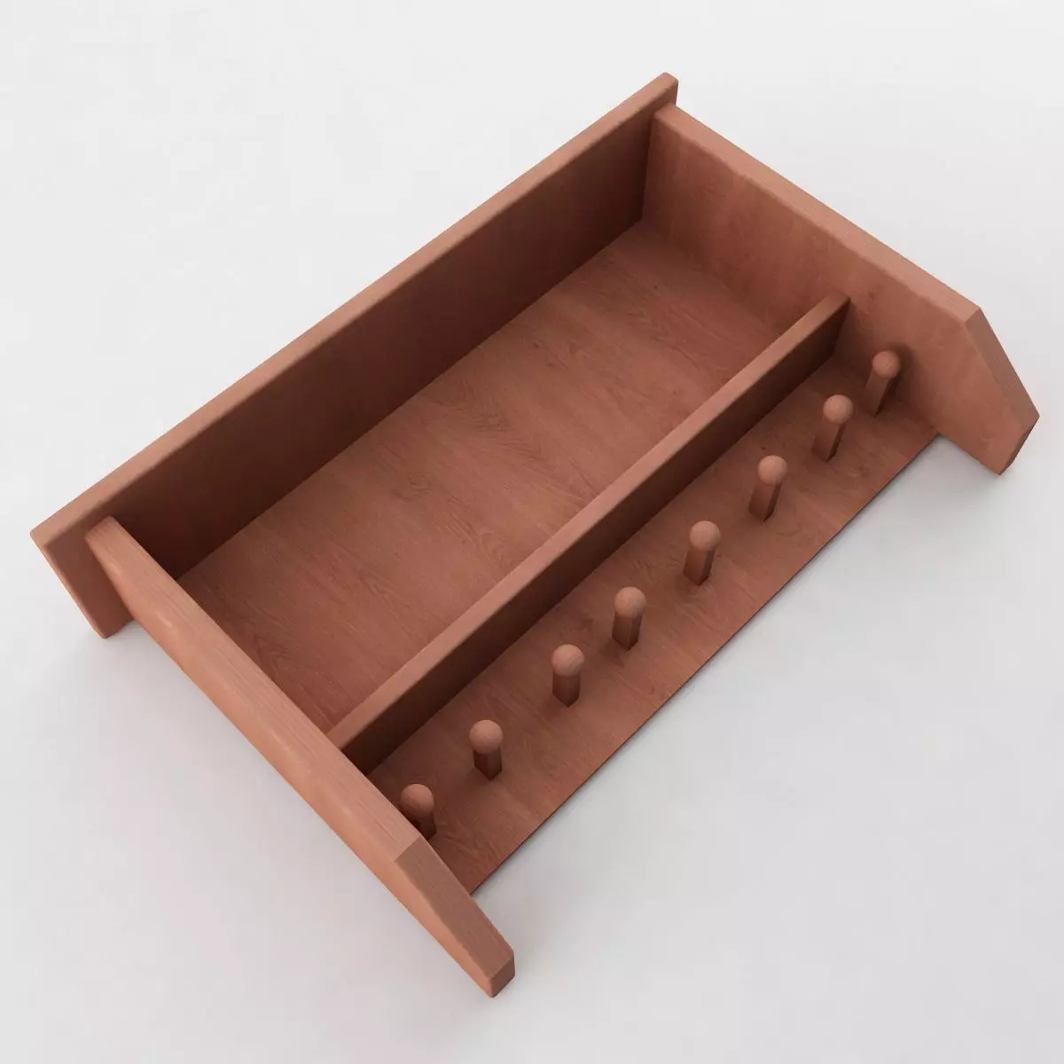 Shaker Style Shelf 3D model_0