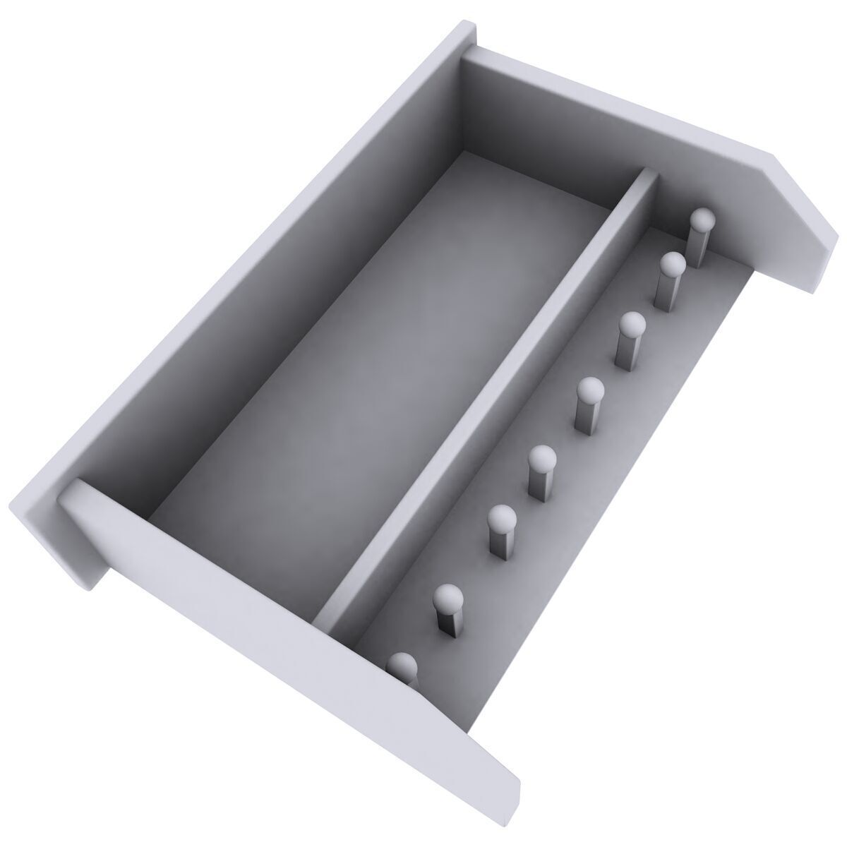 Shaker Style Shelf 3D model_2