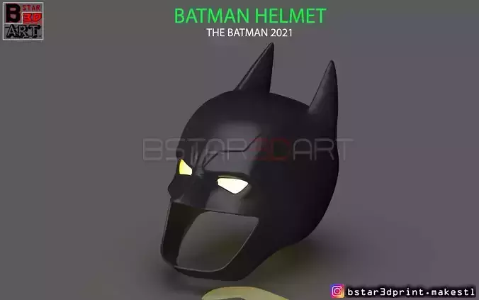 Batman Helmet-The Batman 2021-Robert Pattinson-DC comic Fan Art