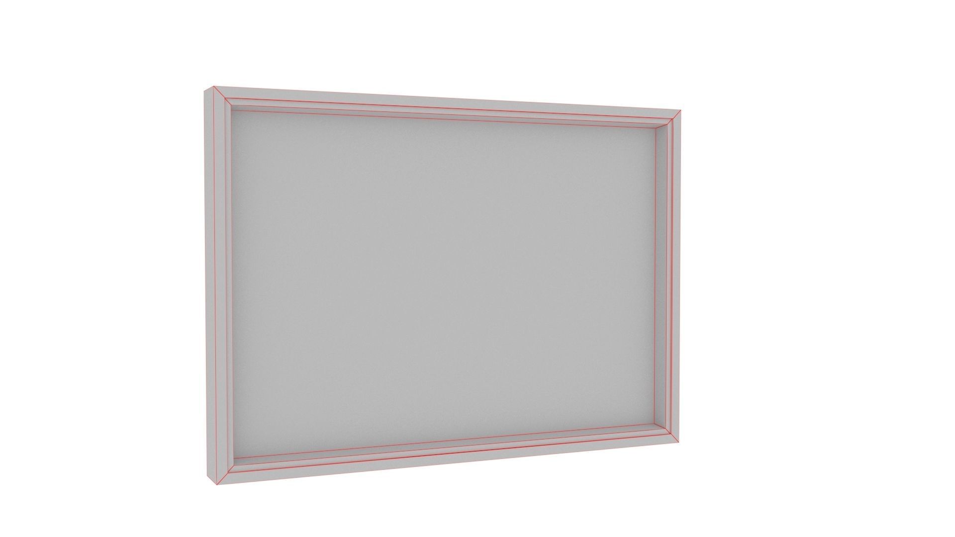Dirty low poly simple window with scratched glass Low-poly 3D model_4