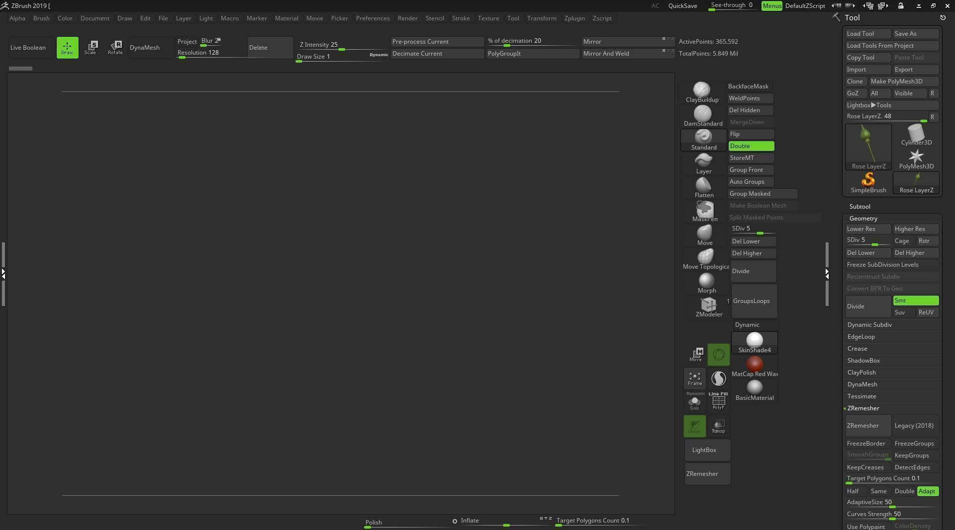 Rose LaerZ  Zbrush tool  Low-poly 3D model_23