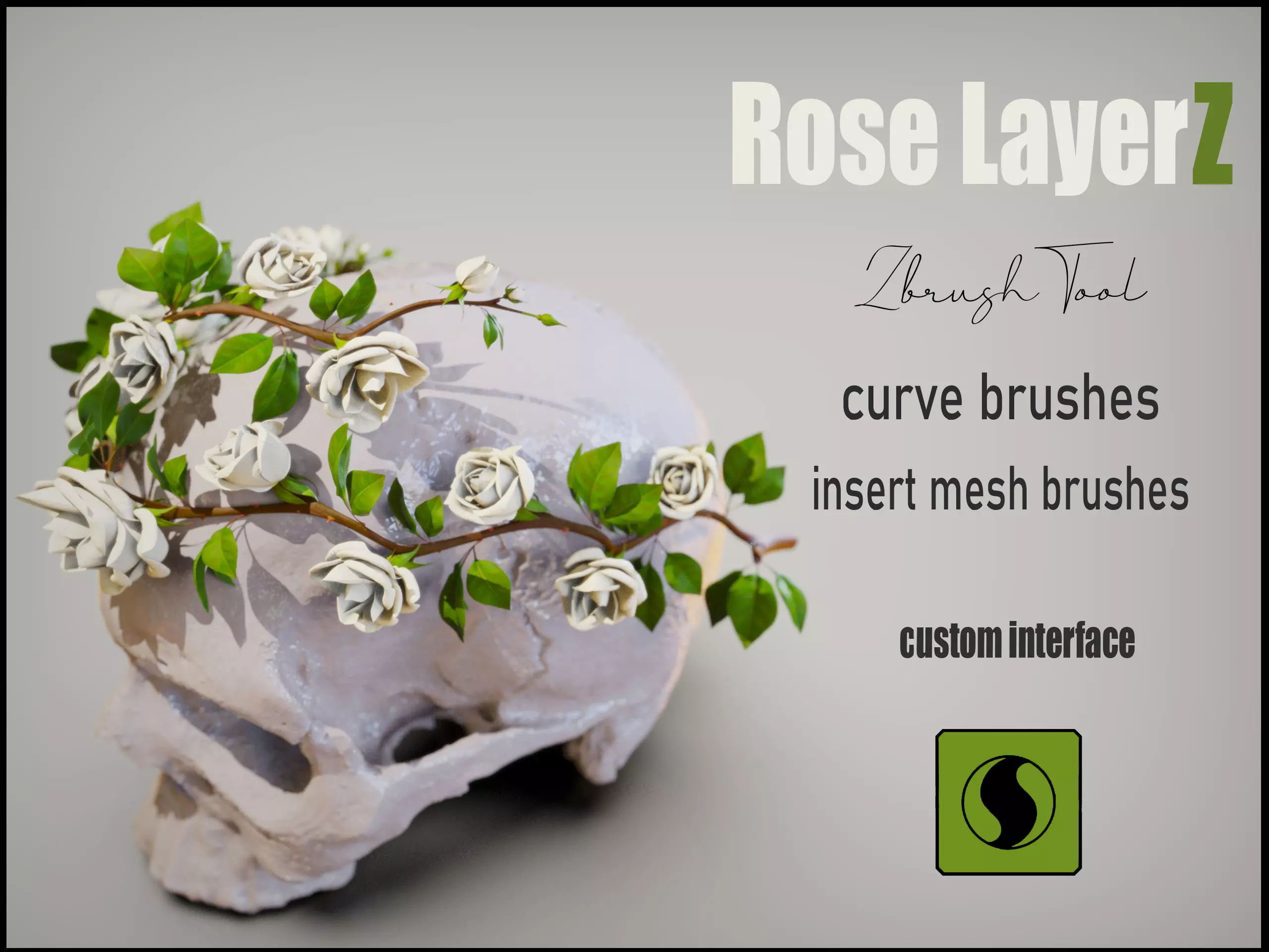 Rose LaerZ  Zbrush tool  Low-poly 3D model_0