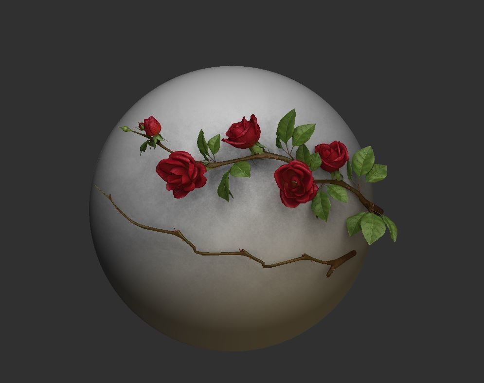 Rose LaerZ  Zbrush tool  Low-poly 3D model_11
