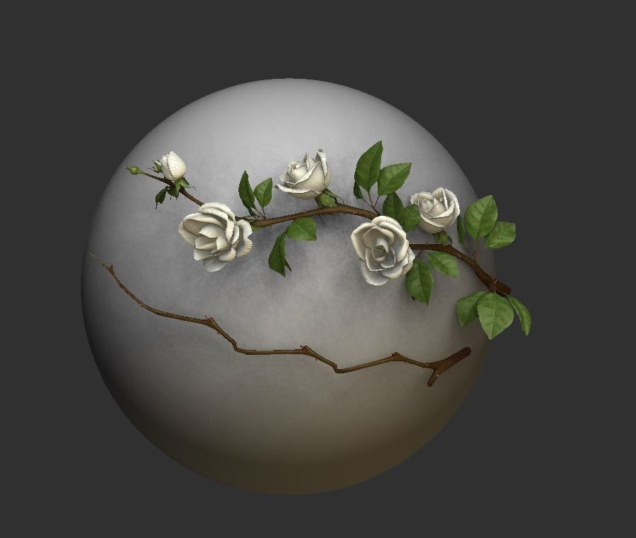 Rose LaerZ  Zbrush tool  Low-poly 3D model_12