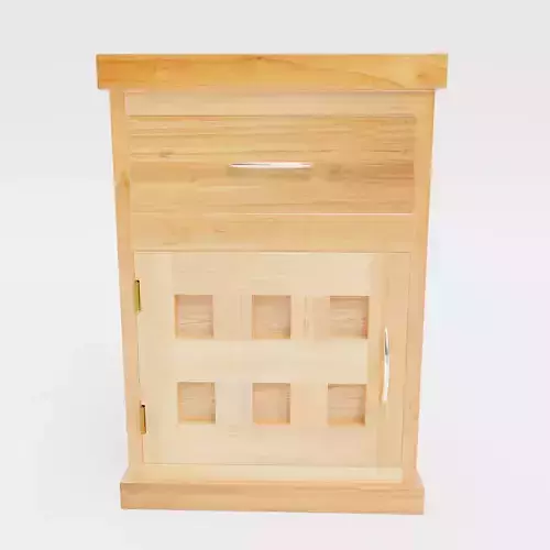 Nightstand bedside table with three drawers