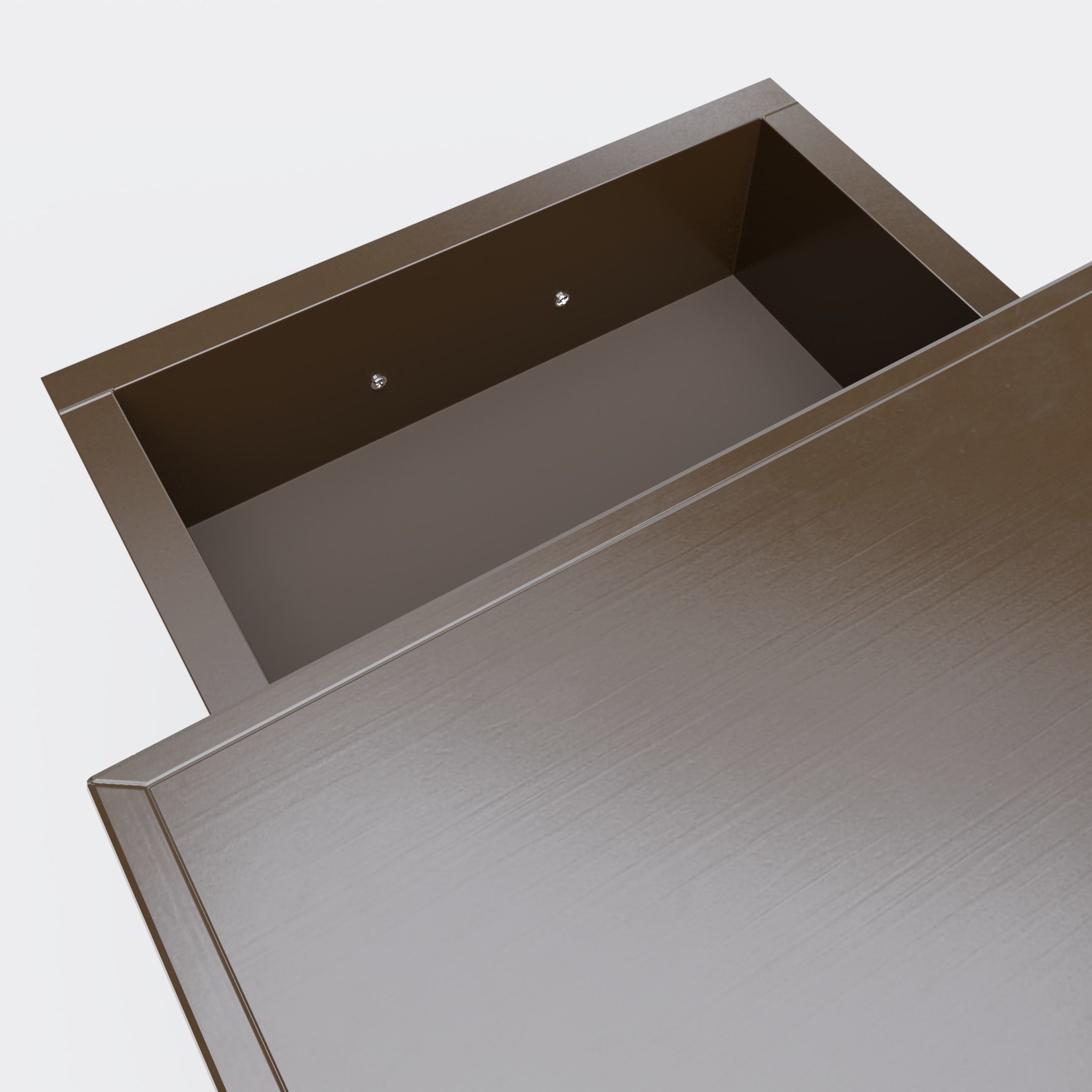 Nightstand bedside table with three drawers 3D model_6